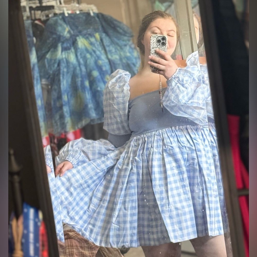 Dairy Gingham Barre Dress 🩵 Selkie